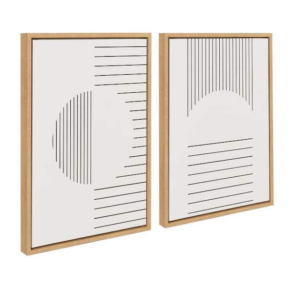 Kate and Laurel Sylvie Modern Statement Stripes 1 and 2 in. by the Creative Bunch Studio 2-Piece Framed Art Print 18 in. x 24 in.
