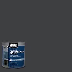 1 qt. Home Decorators Collection #HDC-MD-04 Totally Black Semi-Gloss Enamel Urethane Alkyd Interior/Exterior Paint