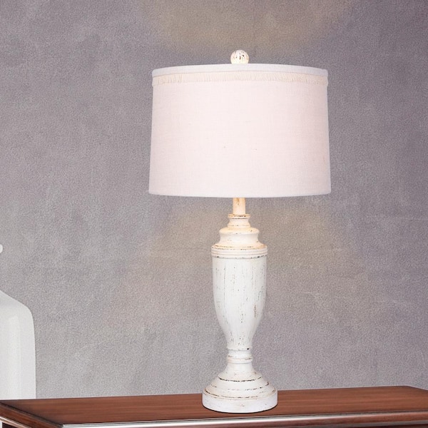 Fangio Lighting 29 5 In Cottage, White Urn Table Lamp