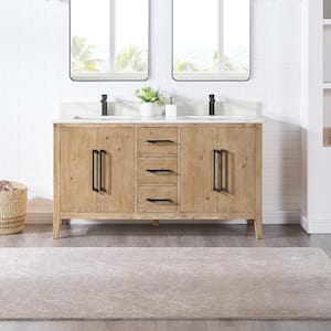 Laurel 59.2 in. W x 21.6 in. D x 33.1 in. H Bath Vanity Cabinet without Top in in Weathered Fir