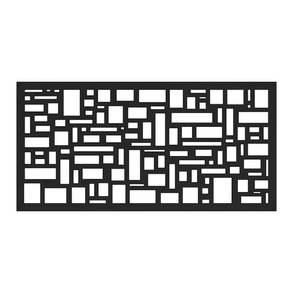 Barrette Outdoor Living 2 ft. x 4 ft. Slate Black Polypropylene Decorative Screen Panel