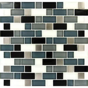 Crystal Cove 12 in. x 12 in. Polished Multi-Surface Mesh-Mounted Mosaic Tile (10 sq. ft./Case)