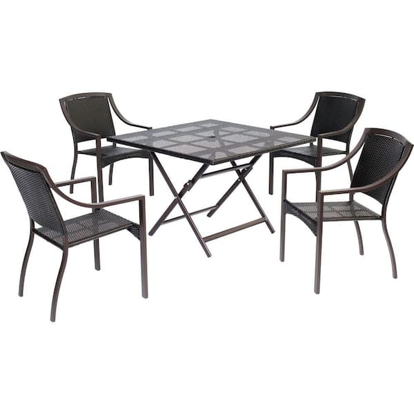 Hanover Orleans 5-Piece Square Patio Dining Set