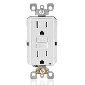 15 Amp Self-Test Smartlock Pro Duplex Tamper Resistant GFCI Outlet White with White Buttons (2 pack)