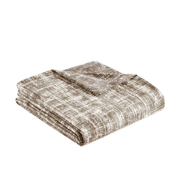 moca♡　0714 510 Design Maca 2-Piece Taupe Solid Color Microfiber Twin