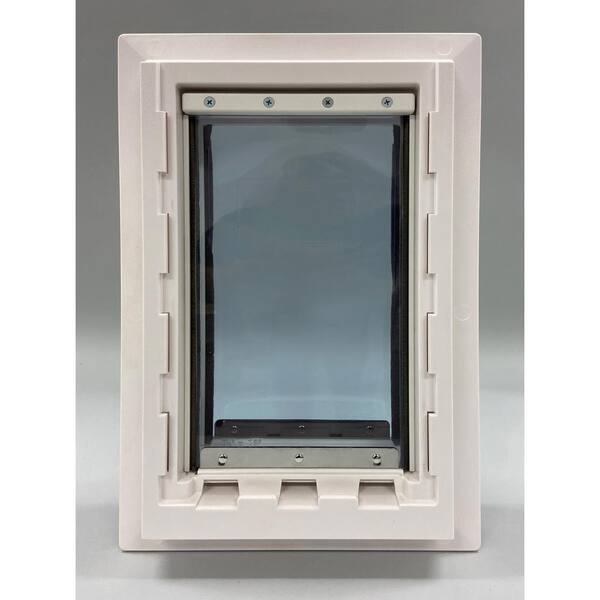 thumbnail image 2 of Medium Dog Door Ideal Pet Products Deluxe Aluminum Pet Door With Telescoping Frame, Extra Large, 10.5" X 15" Flap Size, White : Large Dog Door Cat Door 2 of 12