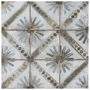 Take Home Tile Sample - Harmonia Kings Marrakech Blue 4-1/2 in. x 13 in. Ceramic Floor and Wall