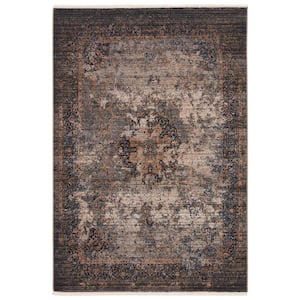Enyo Dark Taupe/Blue 8 ft. x 10 ft. 6 in. Area Rug
