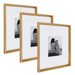 Calter 16 in. x 20 in. Matted to 8 in. x 10 in. Gold Picture Frame (Set of 3)