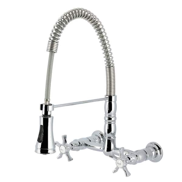 Hamilton 2-Handle Pull Down Sprayer Kitchen Faucet in Chrome
