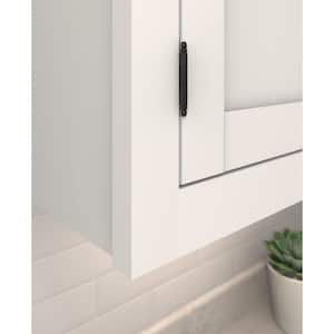 Matte Black 3/4 in. (19 mm) Door Thickness Full Inset, Partial Wrap Ball Tip Cabinet Hinge - Single Hinge