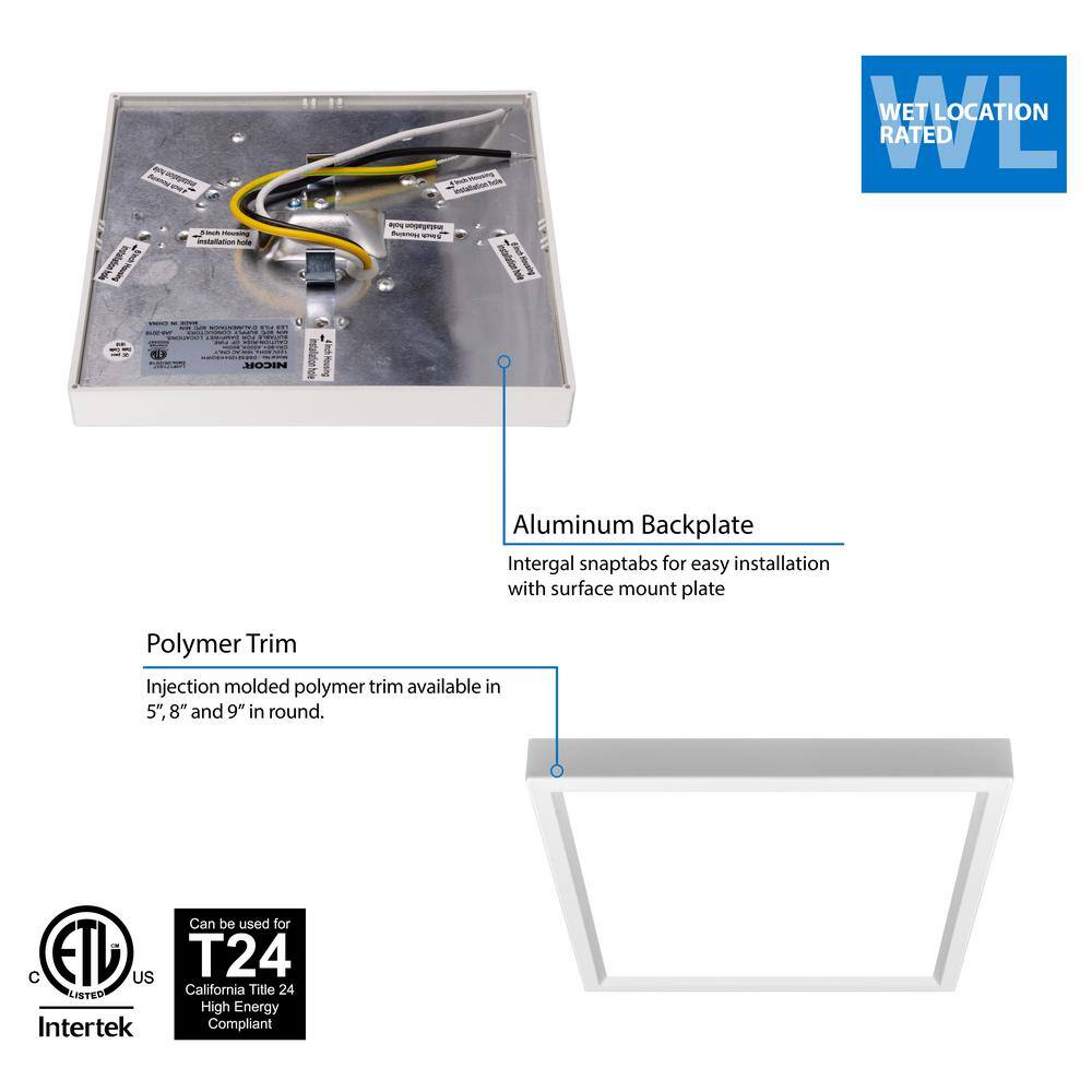 White Matte Aluminum Square LED Downlight