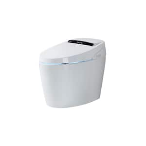 Elongated Smart Bidet Toilet 1.28 GPF in White with Heated Seat, Auto Flush, Dryer and Warm Water