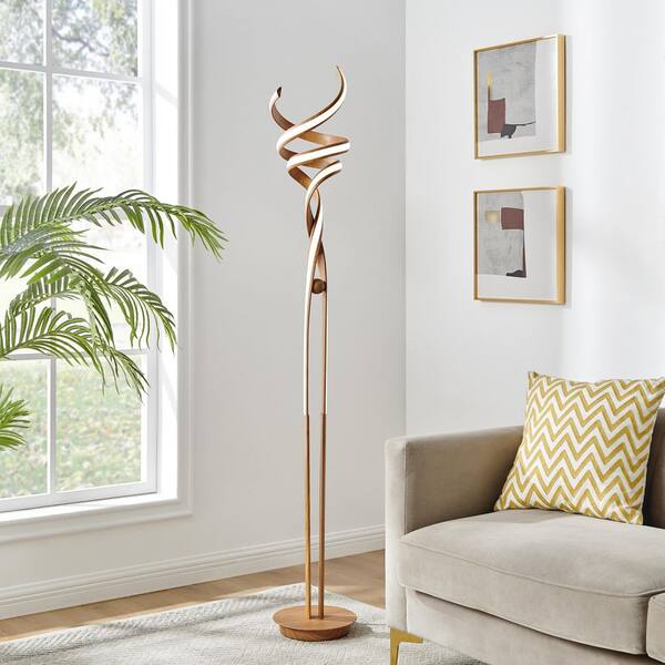 Finesse Decor Modern Spiral LED 61  Floor Lamp Dimmable Led Strip