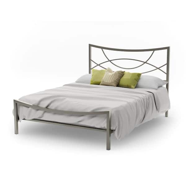 Amisco Equinox Light Grey Metal Queen Size Bed