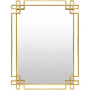 Caden 40 in. x 30 in. Gold Framed Decorative Mirror