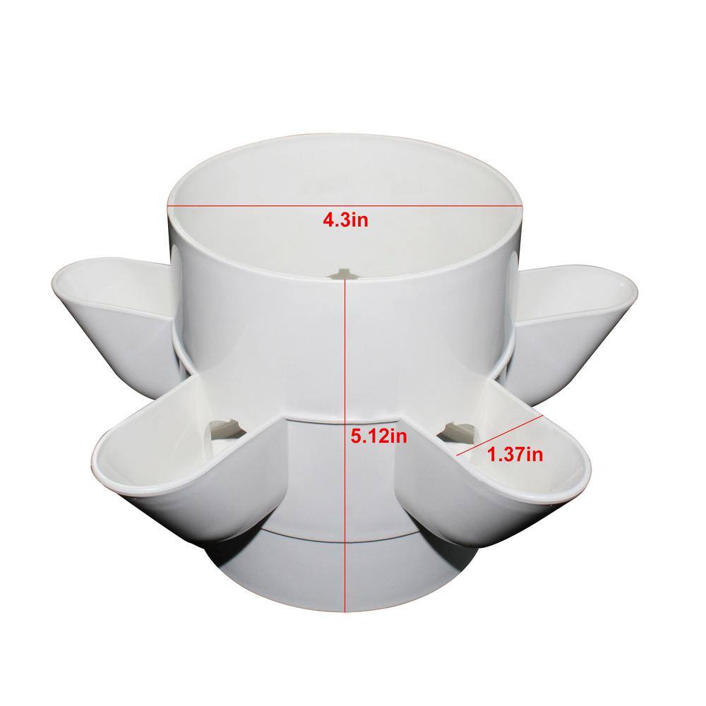 4.4 in. x 5.2 in. Column Hydroponic Tower Accessories - 5 hole single layer