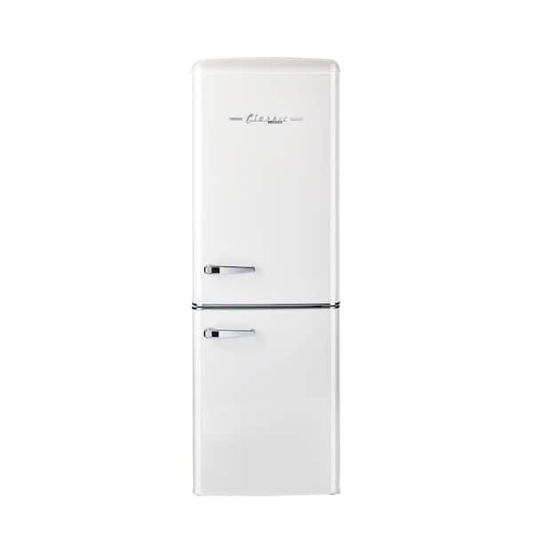 Unique Appliances Classic Retro 21.6 in. 7 cu. ft. Retro Bottom Freezer Refrigerator in Marshmallow White, ENERGY STAR