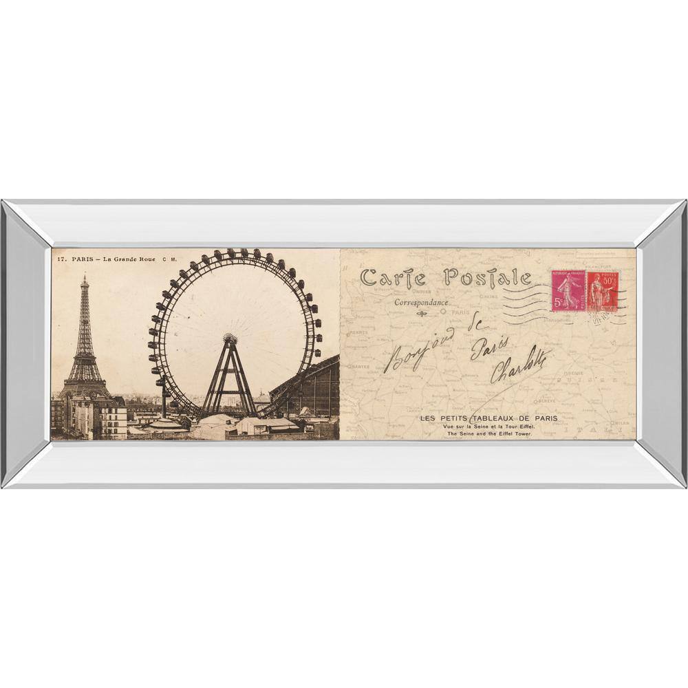 Lettre De Paris Il By Wild Apple Graphics Mirror Framed Print Travel Wall Art 42 in. x 18 in. price history on PriceWatchPro