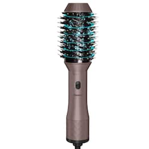 4-in-1 Professional Hot Air Brush and Blow Dryer with Styler Volumizer in Brown