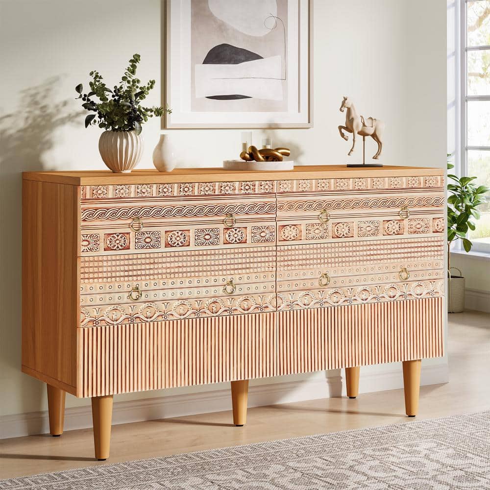 Chest of Drawers Farmhouse Dresser Storage with 6 Drawers