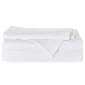 Washed Linen 4-Piece White Linen Cal-King Sheet Set