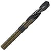 Drill America 11/16 in. High Speed Steel Twist Black and Gold Reduced Shank Drill Bit with 1/2 in. Shank KFDRSD11/16