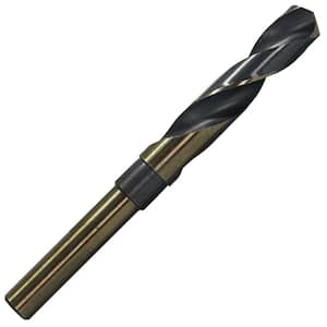 21/32 in. High Speed Steel Twist Black and Gold Reduced Shank Drill Bit with 1/2 in. Shank
