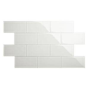 Agreeable Gray 3 in. x 6 in. x 8mm Glass Subway Wall Tile (5 sq. ft./Case)