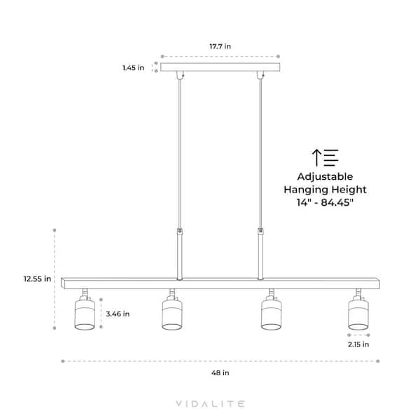 Vidalite Shura Brushed Brass 4-Light Integrated LED Track Light