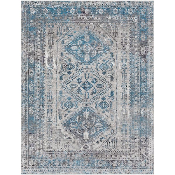 Artistic Weavers Havana Grey Teal 9 Ft, Teal Gray And White Area Rug