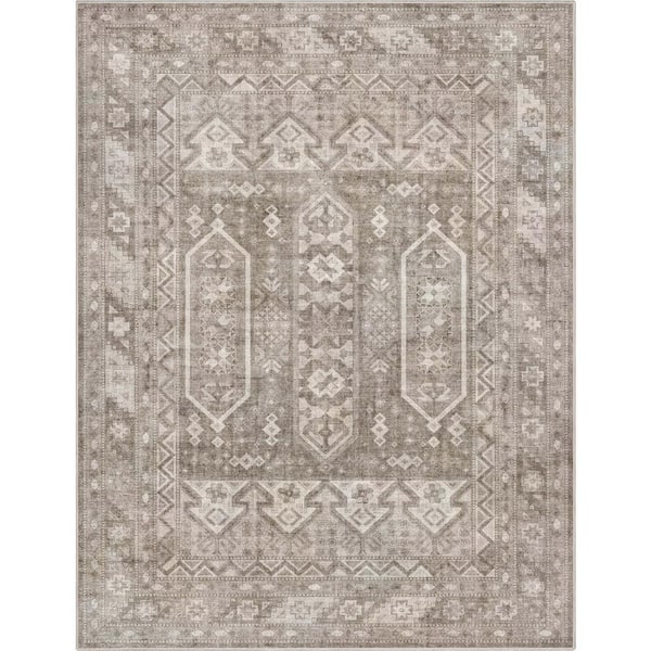 Beige 9 ft. 10 in. x 13 ft. Apollo Praha Vintage Global Tribal Area Rug