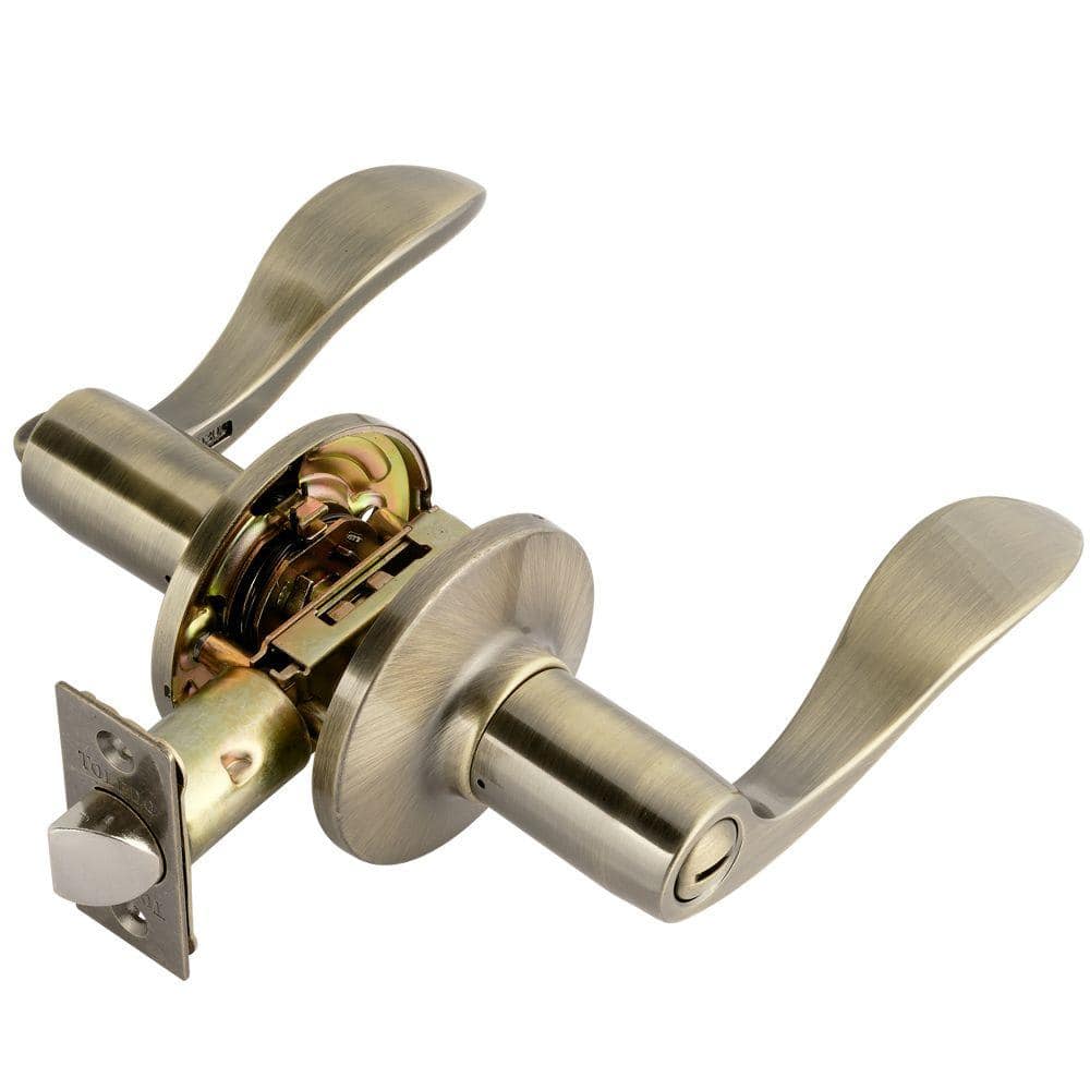 TOLEDO Antique Bronze Privacy Bed/Bath Door Handle Set CV1920JAUS5 ...