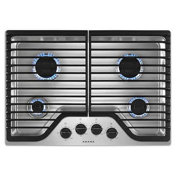 Amana 30 in. Gas Cooktop in Stainless Steel with 4 Burners