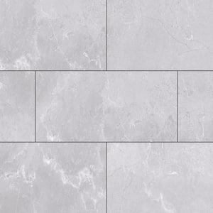 Bexar Marble 12 MIL x 12 in. W x 24 in. L Click Lock Waterproof Vinyl Tile Flooring (23.8 sqft/case)