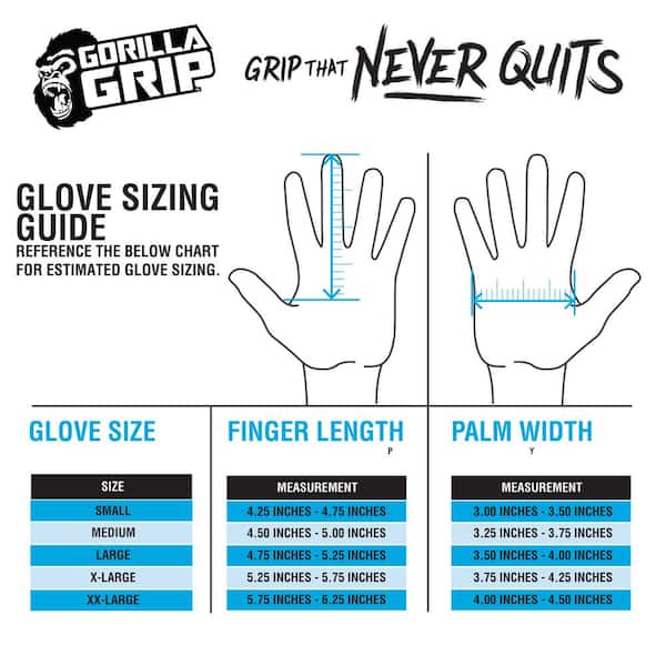 Gorilla Grip Gloves Maximum Grip 3Pair Veil Aqueous Work Gloves