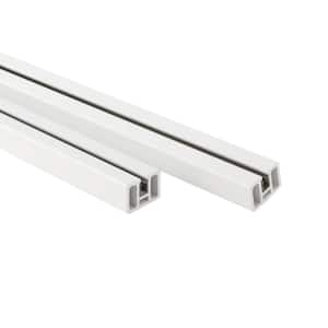 Al13 Home Pure View Rail 6 ft. W x 1.25 in. H. Matte White Aluminum Level Panel for Glass Insert (Pair)