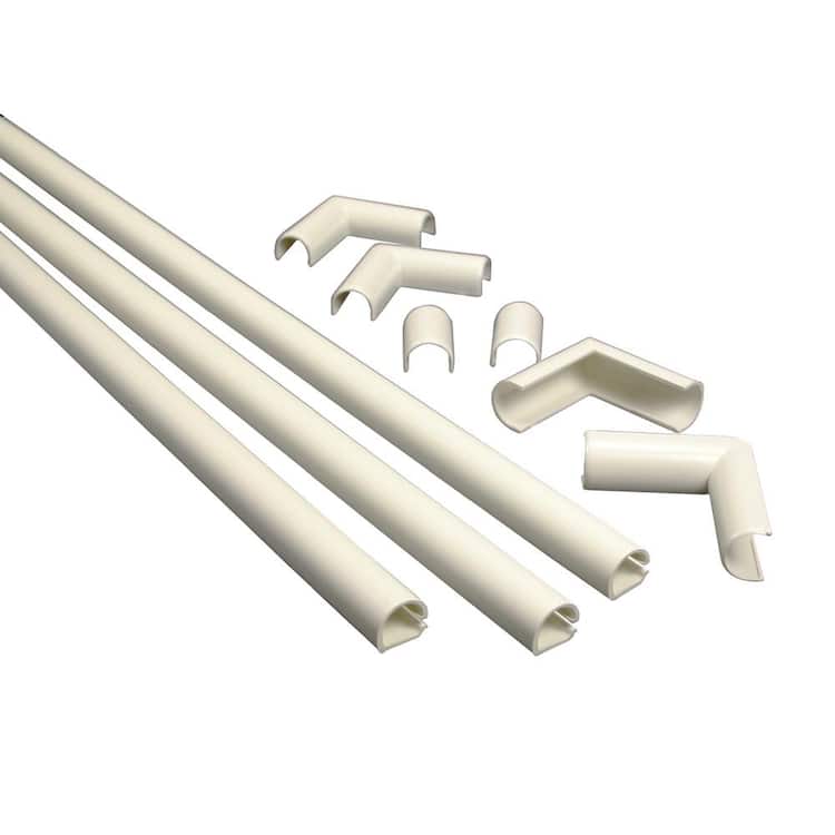 Legrand Wiremold CordMate Cord Cover 9 ft. Kit, Cord Hider for Home or Office, Holds 1 Cable, Ivory