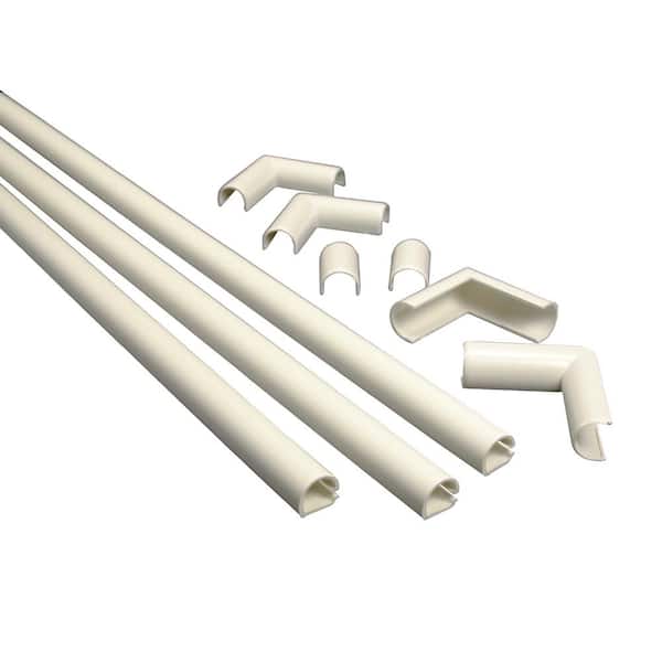 Wiremold CordMate Cord Cover 9 ft. Kit, Cord Hider for Home or Office, Holds 1 Cable, Ivory