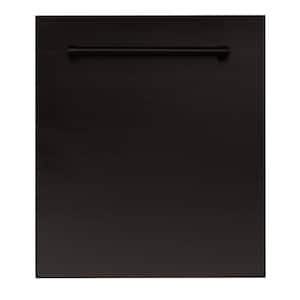 24 in. Top Control 6-Cycle Compact Dishwasher with 2 Racks in Oil Rubbed Bronze & Traditional Handle