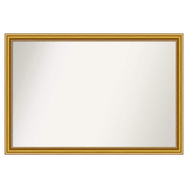 Amanti Art Townhouse Gold 49.75 in. x 33.75 in. Custom Non-Beveled Wood Framed Batthroom Vanity Wall Mirror