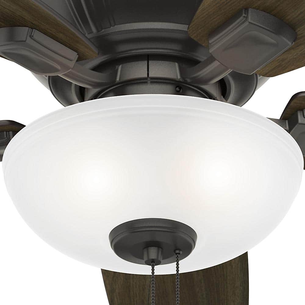52" Noble Bronze Ceiling Fan with LED Light and Reversible Blades
