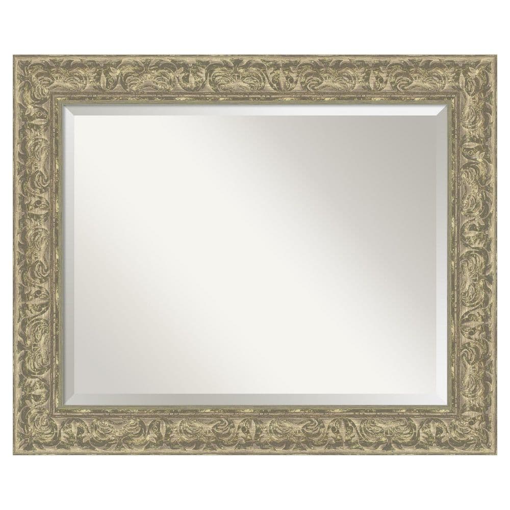 Luxe Antique Silver 34.75 in. x 28.75 in. Beveled Traditional Rectangle Framed Wall Mirror price history on PriceWatchPro