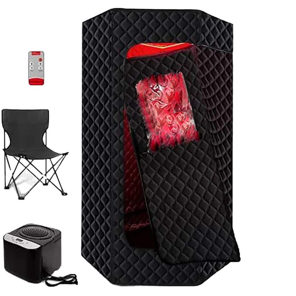 XL Hexagon One Person Indoor Foldable Frame Steam Sauna with 15 Heating Levels Portable Large Chair Black price history on PriceWatchPro