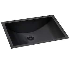 Ariaso 16 in. x 11 in. Bathroom Sink Undermount Gunmetal Black Stainless Steel