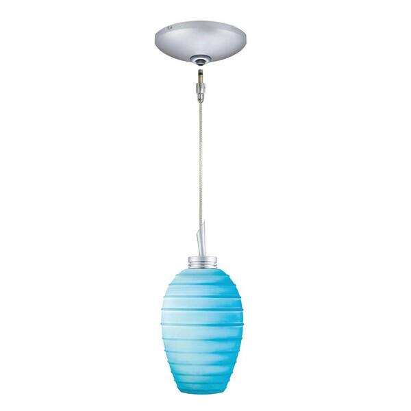 JESCO Lighting Low Voltage Quick Adapt 3-1/4 in. x 102-3/4 in. Turquoise Pendant and Canopy Kit