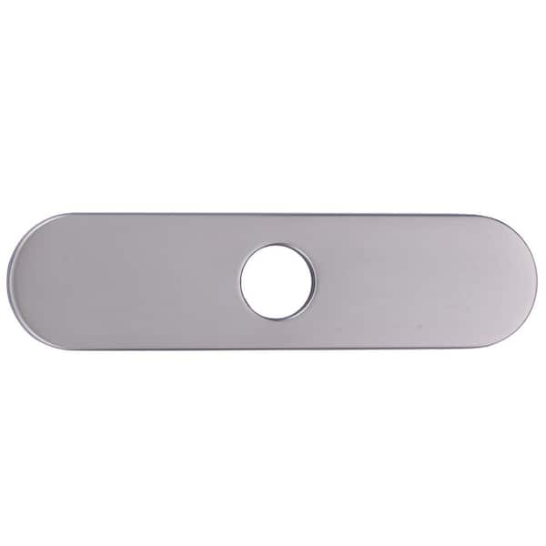 10 in. Stainlees Steel Escutcheon Plate in Brushed Nickel