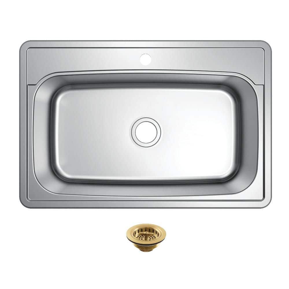 Studio 29.5 in. Drop-in Single Stainless SteelKitchen Sink with price history on PriceWatchPro