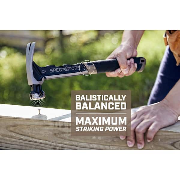SPEC OPS 22 oz. Smooth Face Framing Hammer with Soft Mallet Cap