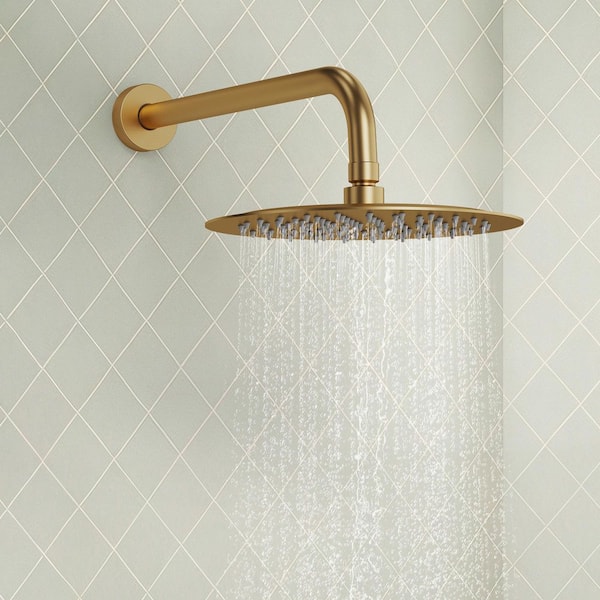 EVERSTEIN Single-Handle Rain 2-Spray Square 10 in. Dual Shower